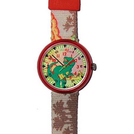FLIK FLAK Kinderuhr Dino rot Tyrannosaurus