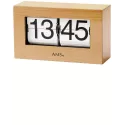 AMS Flip-Clock digital Tischuhr Buche
