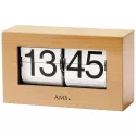 AMS Flip-Clock digital Tischuhr Buche