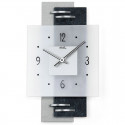 AMS More Square Silent Quartzwanduhr Schieferoptik