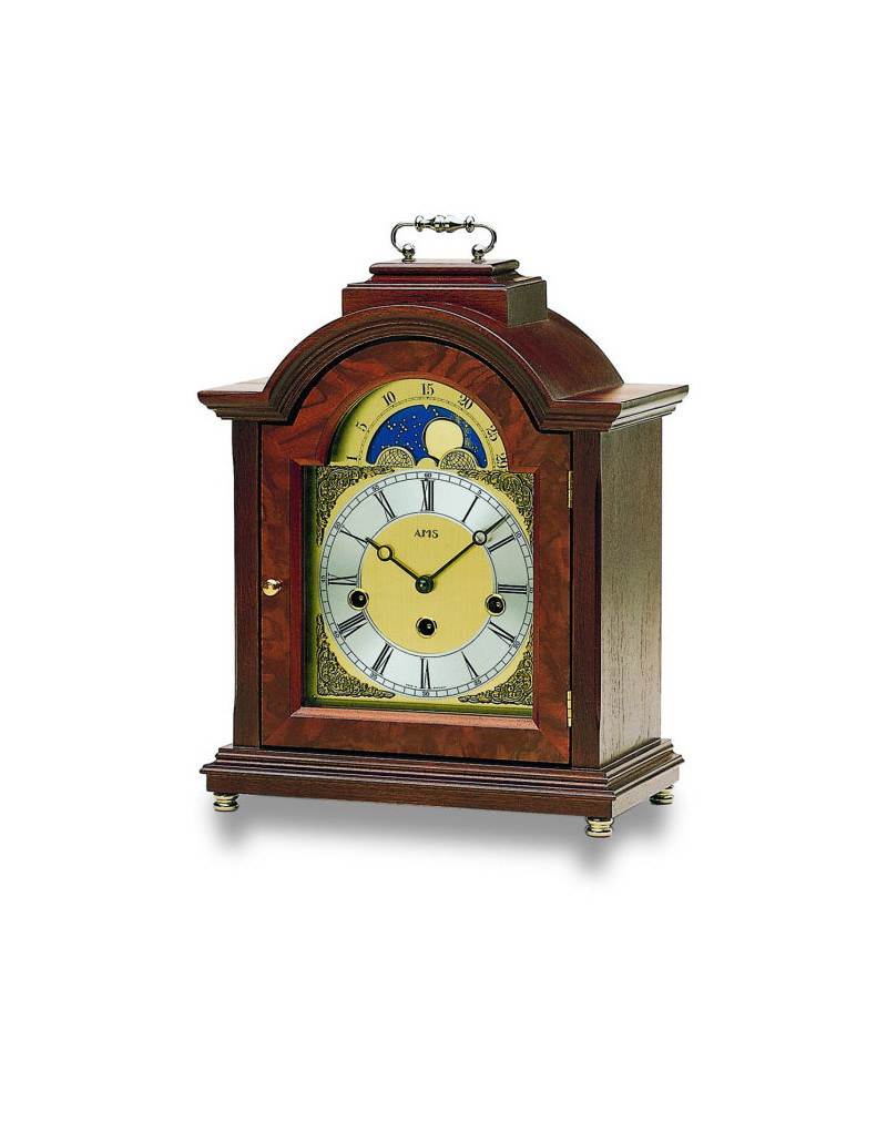 ♫ AMS horloge de table en bois avec phase lunaire