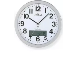 ATLANTA Date Display Funkwanduhr mit Kalender und Thermometer