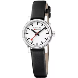 MONDAINE Evo2 26 Damen Bahnhofsuhr Petite Saphirglas