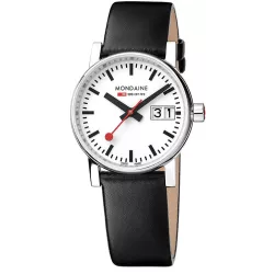 MONDAINE Evo2 30 Damen Bahnhofsuhr Big Date Saphirglas
