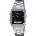 CASIO Digi-Analog Retro GMT Quartzuhr schwarz