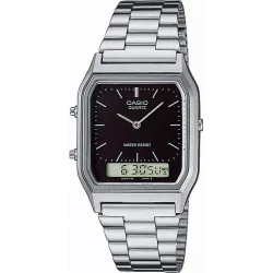CASIO Digi-Analog Retro GMT Quartzuhr schwarz