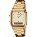 CASIO Digi-Analog Retro GMT Quartzuhr gold