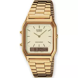 CASIO Digi-Analog Retro GMT Quartzuhr gold