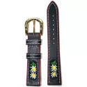 Uhrenband MICHEL JORDI Leder schwarz 18mm M