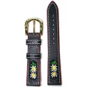 Uhrenband MICHEL JORDI Leder schwarz 18mm