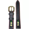 Uhrenband MICHEL JORDI Leder schwarz 20mm M