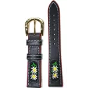 Uhrenband MICHEL JORDI Leder schwarz 20mm