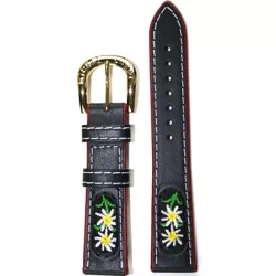 Uhrenband MICHEL JORDI Leder schwarz 20mm M