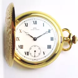 Vintage Taschenuhr Handaufzug JaquetGirard 18K Gold
