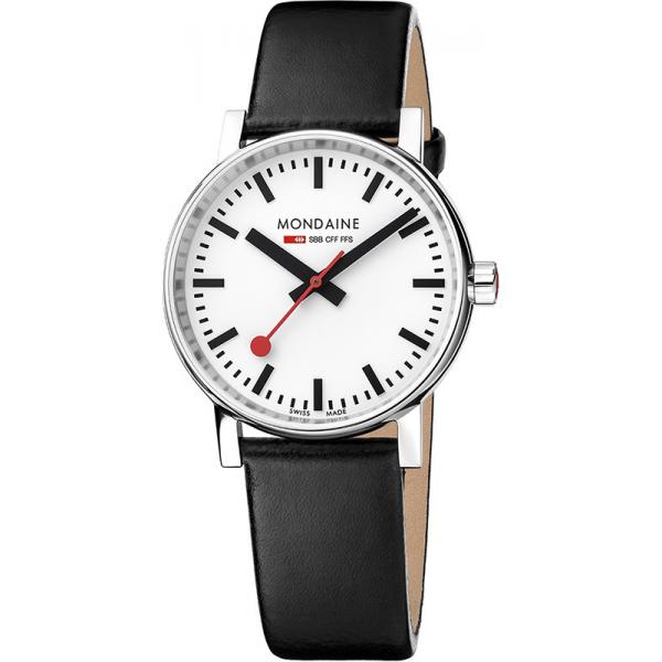 MONDAINE Evo2 35, Bahnhofsuhr Medium Saphirglas MONDAINE Evo2 35, Bahnhofsuhr Medium Saphirglas