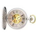 Skelett Taschenuhr Handaufzug grau