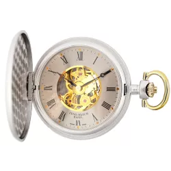 Skelett Taschenuhr Handaufzug grau