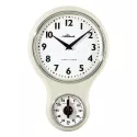 ATLANTA Eieruhr Silent Quartz Nostalgie Küchenuhr mit Timer ivoir