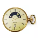 Mondphasen Taschenuhr Quartz vergoldet römisch