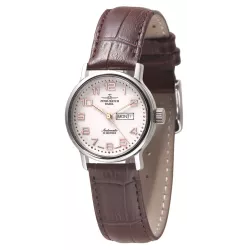 ZENO-WATCH BASEL Retro Femina Automatik Uhr Tag Datum weiss/ros