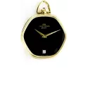 Modische Anhängeuhr Handaufzug Museum gold schwarz