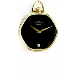 Modische Anhängeuhr Handaufzug Museum gold schwarz