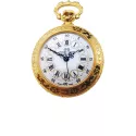 Retro Anhängeuhr Handaufzug mit römischen Zahlen vergoldet