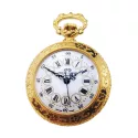 Retro Anhängeuhr Handaufzug mit römischen Zahlen vergoldet