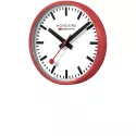 MONDAINE Wall Clock SBB Bahnhofswanduhr rot/weiss