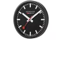 MONDAINE Wall Clock SBB Bahnhofswanduhr schwarz