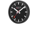 MONDAINE Wall Clock SBB Bahnhofswanduhr schwarz
