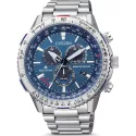 CITIZEN Promaster Sky Pilot Chrono Eco-Drive Solar Funkuhr Stahl blau