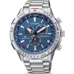 CITIZEN Promaster Sky Pilot Chrono Eco-Drive Solar Funkuhr Stahl blau
