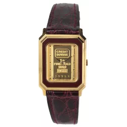 CATENA Lingot d'or Quartzuhr mit 1g Goldbarren rot
