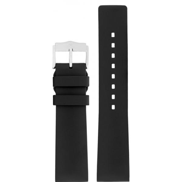 Uhrenband HIRSCH Kautschuk Pure 24mm, schwarz Uhrenband HIRSCH Kautschuk Pure 24mm, schwarz