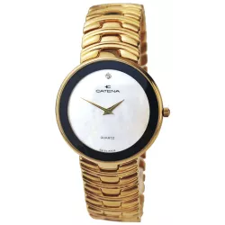 CATENA Marbella Diamond vergoldete Quartz Armbanduhr