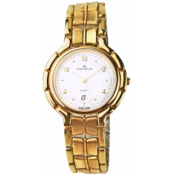 CATENA Excelsior grosse vergoldete Quartz Armbanduhr