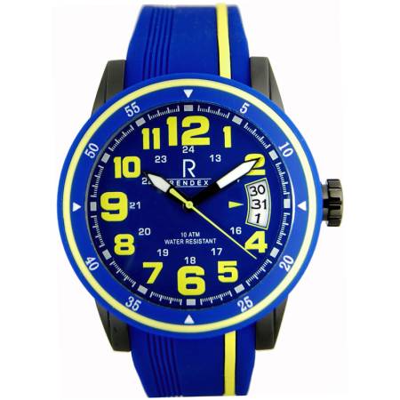 RENDEX Fashion Sportuhr Quartz blau-gelb