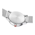 MONDAINE Evo2 40 Bahnhofsuhr Big Date Saphirglas Milanaise