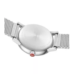 MONDAINE Evo2 40 Bahnhofsuhr Big Date Saphirglas Milanaise