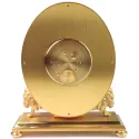 IMHOF Tischuhr Quartz Oval Romantik von Hand emailliert