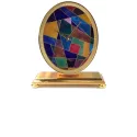 IMHOF Tischuhr Quartz Mosaik von Hand emailliert