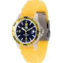 FHB Fun Watch Opaque Quartz Uhr mit Silikonband gelb