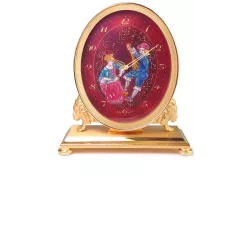 IMHOF Tischuhr Quartz Romantik von Hand emailliert