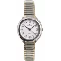 CATENA Stretch Damenuhr Zahlen weiss bicolor