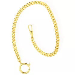 Taschenuhrkette Panzerkette gold 40cm