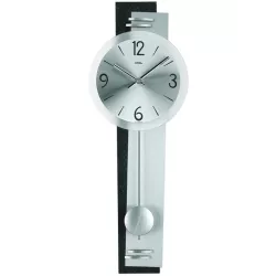 AMS Pendeluhr Quartz Wanduhr Design Schiefer-Alu