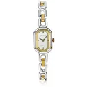 ZENO Art Deco Modern Quartz Damenuhr bicolor Oktagon