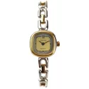 ZENO Art Deco Modern Quartz Damenuhr bicolor galb