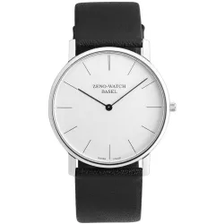 ZENO-WATCH BASEL Bauhaus XL Quartzuhr silber